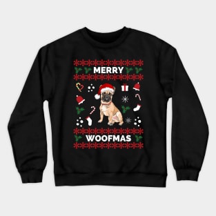 Merry Woofmas Bulldog Christmas Holiday - Bulldog Merry Woofmas Christmas Gift Crewneck Sweatshirt